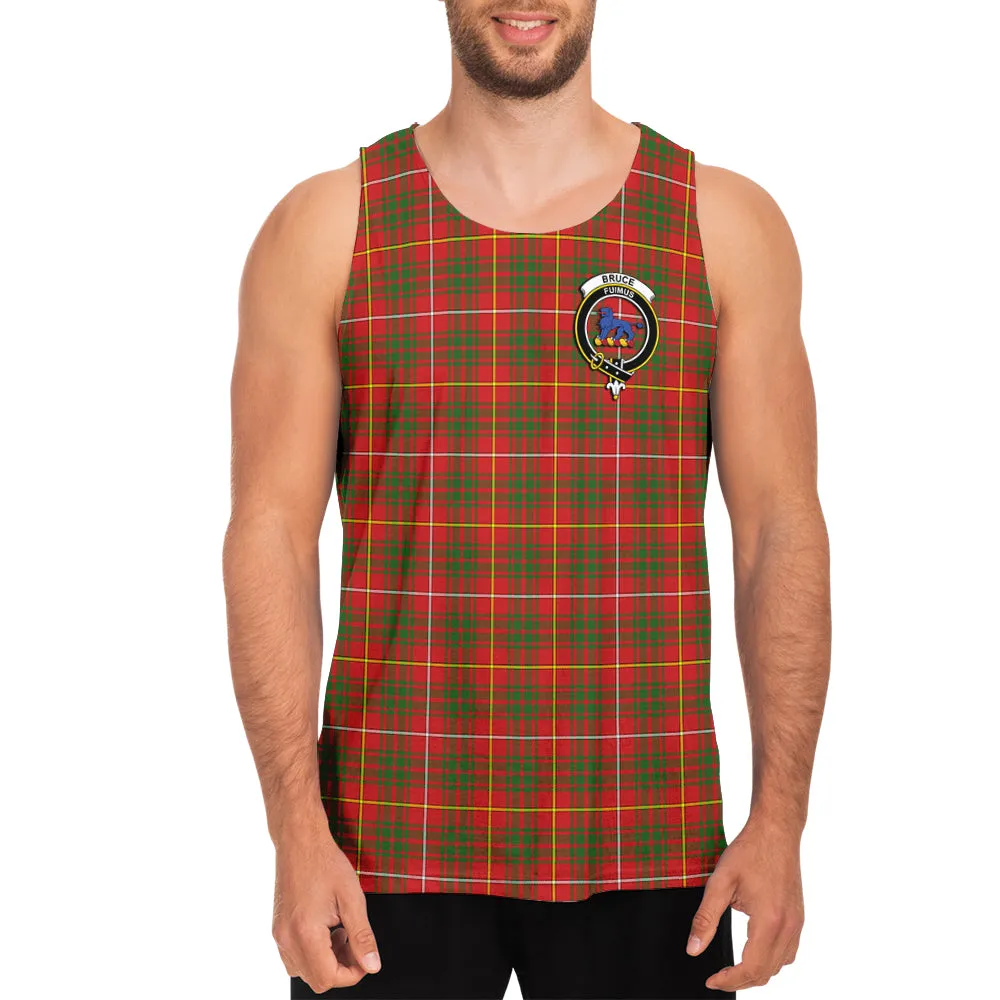 Bruce Modern Tartan Mens Tank Top with Family Crest