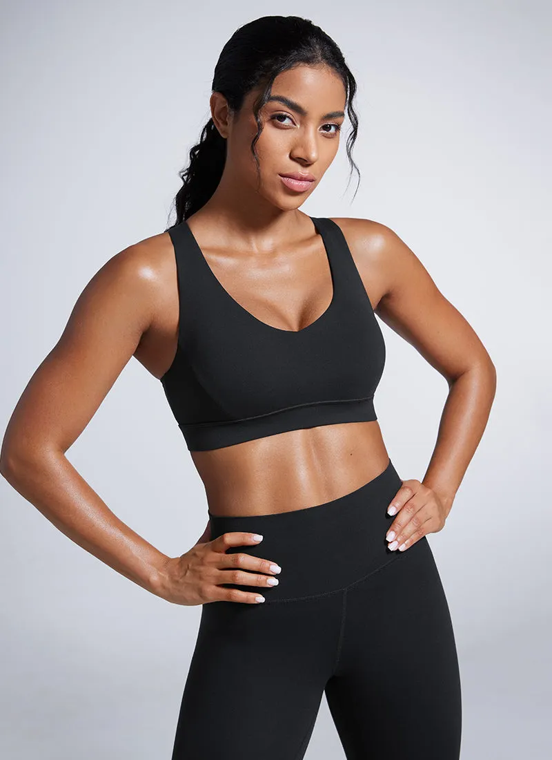 Butterbreeze V Neck Sports Bras Adjustable Straps