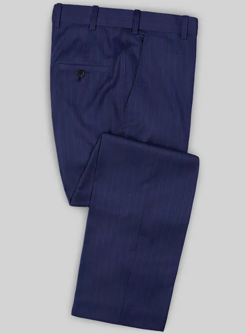 Caccioppoli Sun Dream Frozo Blue Wool Silk Pants