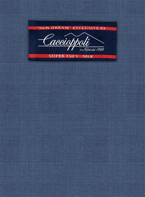 Caccioppoli Sun Dream Prito Blue Wool Silk Pants