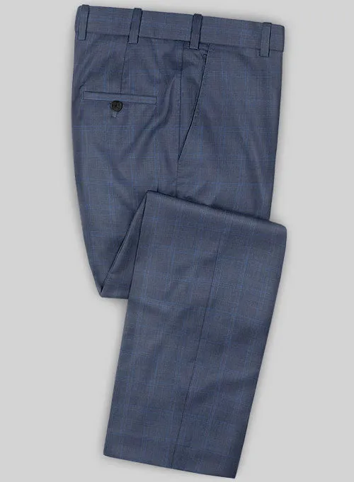 Caccioppoli Sun Dream Ronzi Blue Wool Silk Pants