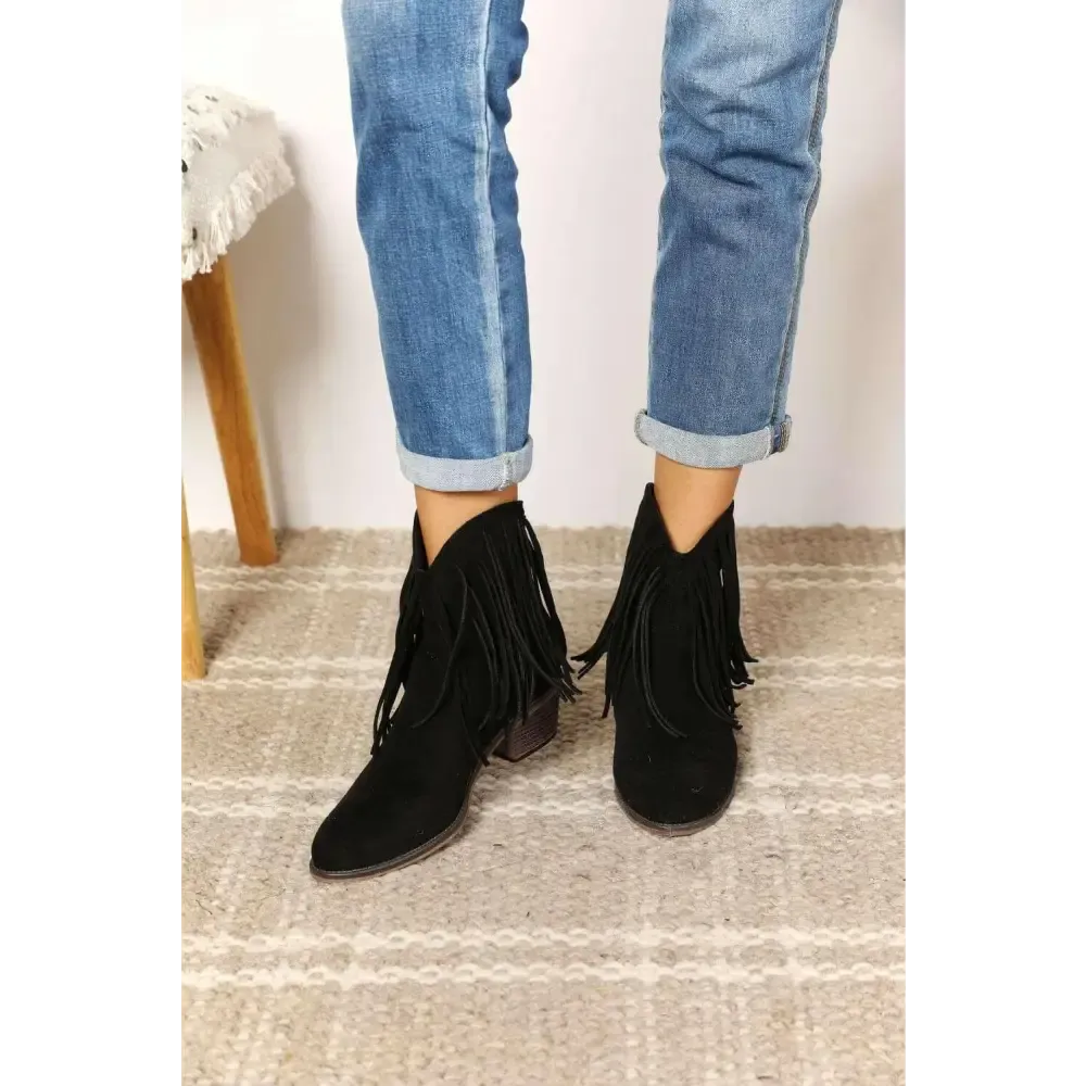 Charming Fringe Cowboy Ankle Boots for Timeless Luxury Fashion for Women