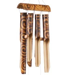 Charred Pattern Bamboo Wind Chime