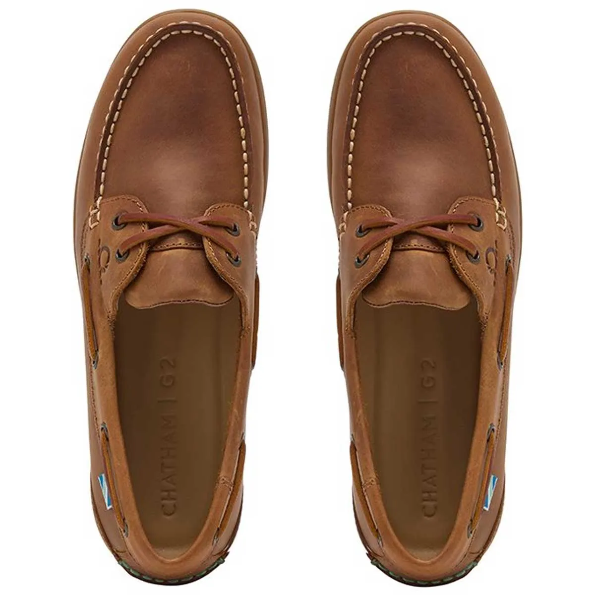 CHATHAM Buton G2 Leather Boat Shoes - Men's - Walnut