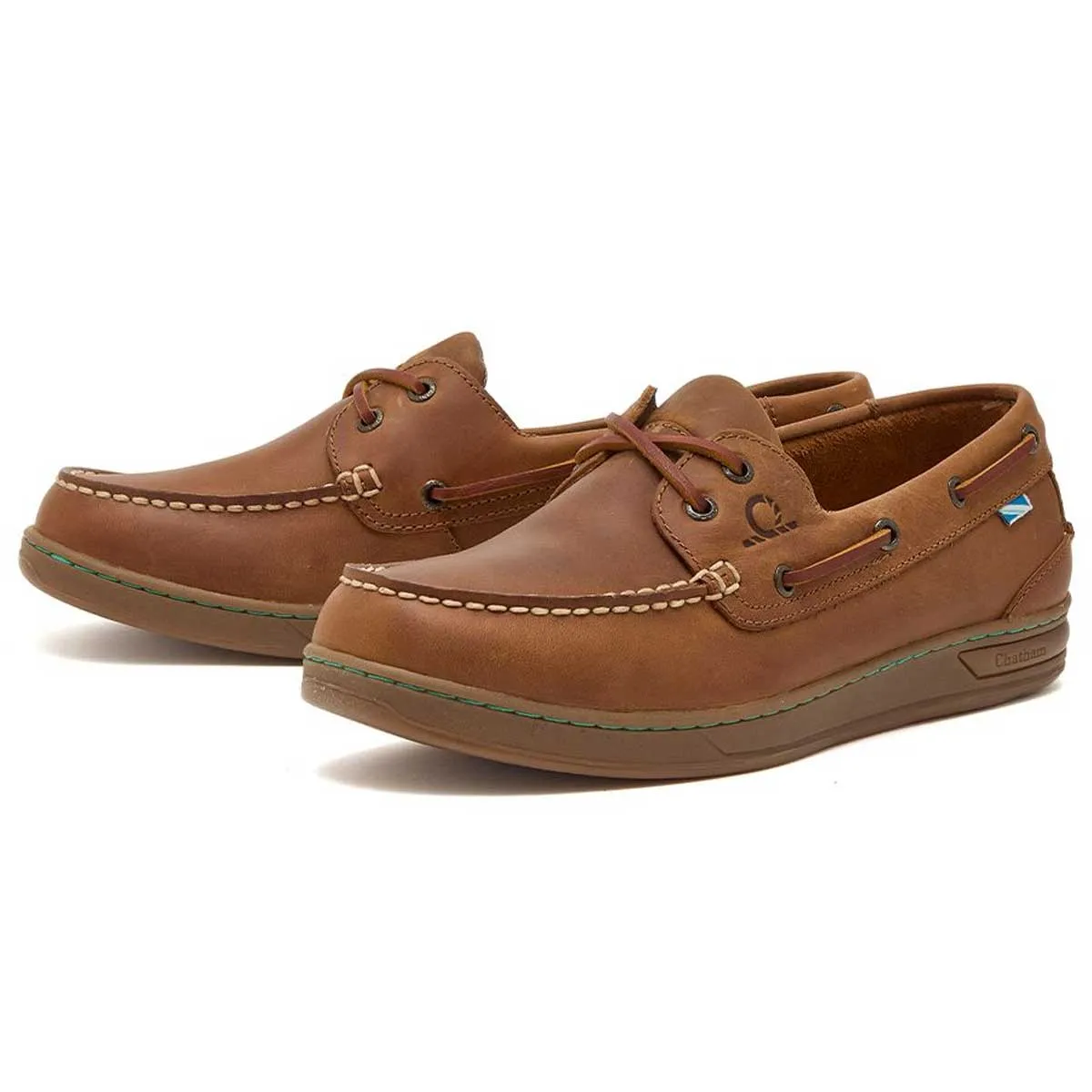 CHATHAM Buton G2 Leather Boat Shoes - Men's - Walnut