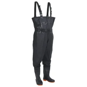 Chest Waders with Boots and Belt Black Size 46