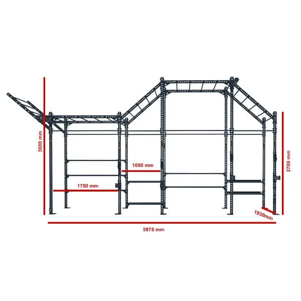 COMPETITION SERIES 4 CELL FREE STANDING WIDE MULTI FUNCTION RIG WITH STORAGE CSFS-4CMFRW-ST