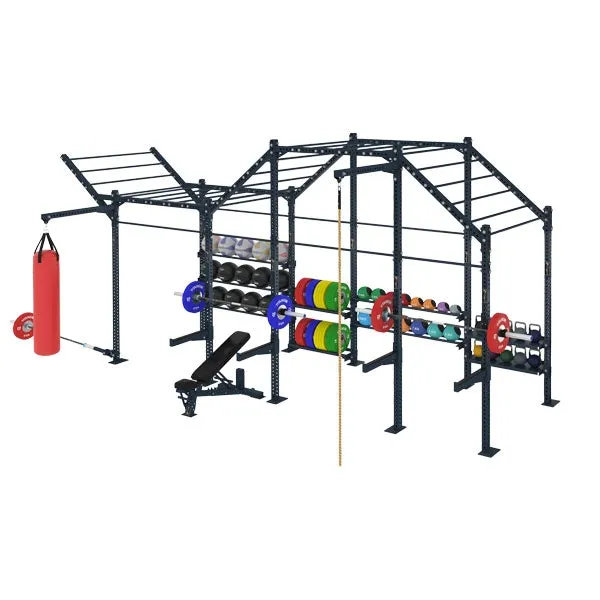 COMPETITION SERIES 4 CELL FREE STANDING WIDE MULTI FUNCTION RIG WITH STORAGE CSFS-4CMFRW-ST