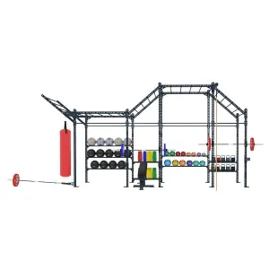 COMPETITION SERIES 4 CELL FREE STANDING WIDE MULTI FUNCTION RIG WITH STORAGE CSFS-4CMFRW-ST