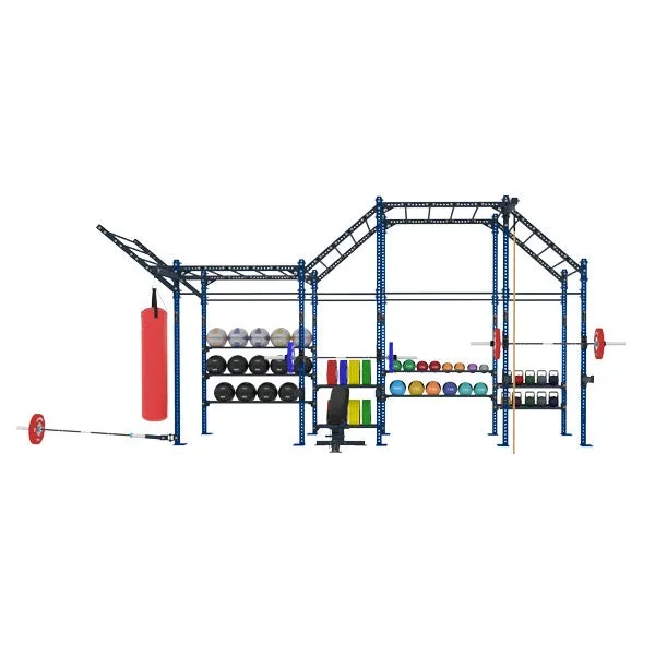 COMPETITION SERIES 4 CELL FREE STANDING WIDE MULTI FUNCTION RIG WITH STORAGE CSFS-4CMFRW-ST