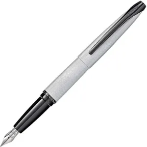 Cross ATX Brushed Chrome Diamond Pattern Fountain Pen