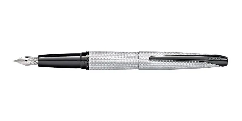 Cross ATX Brushed Chrome Diamond Pattern Fountain Pen