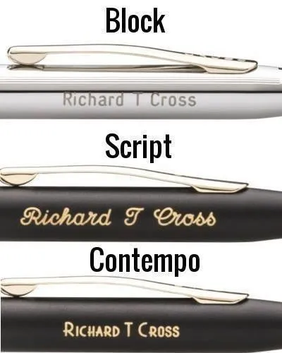 Cross ATX Brushed Chrome Diamond Pattern Fountain Pen