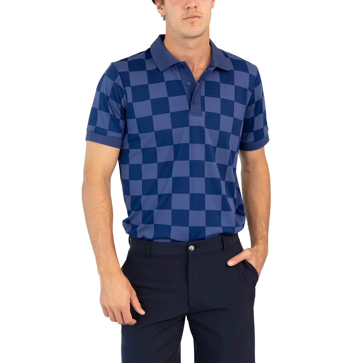 Cross Grip Golf Polo Shirt - Twilight Blue