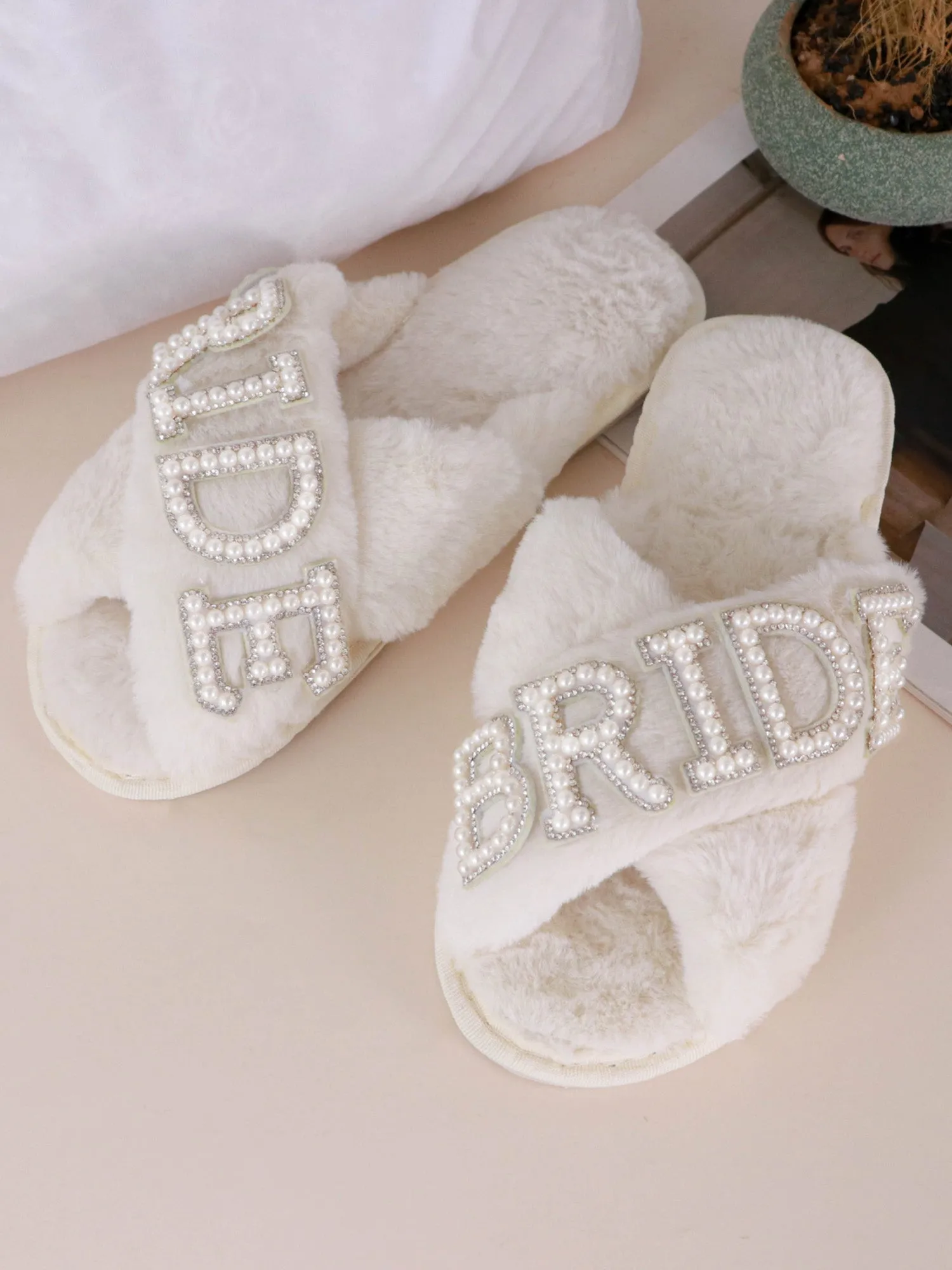 Cross Plush Bachelorette Party Slippers