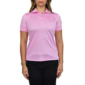 Cross Women's Heart Golf Polo Shirt - Lilac Sachet