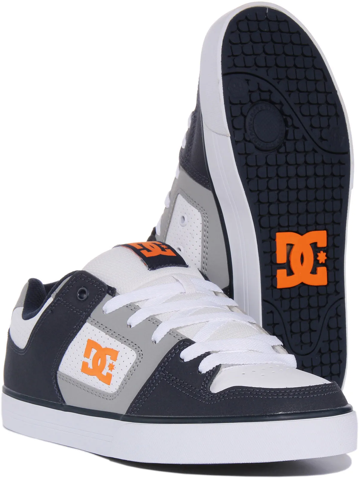 Dc Shoes Pure In White Navy For Men