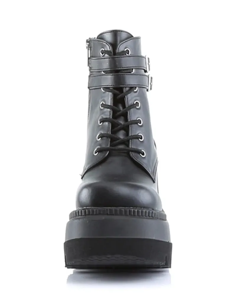 DEMONIA SHAKER-52 PLATFORM BOOTS - BLACK ✰ PRE ORDER ✰