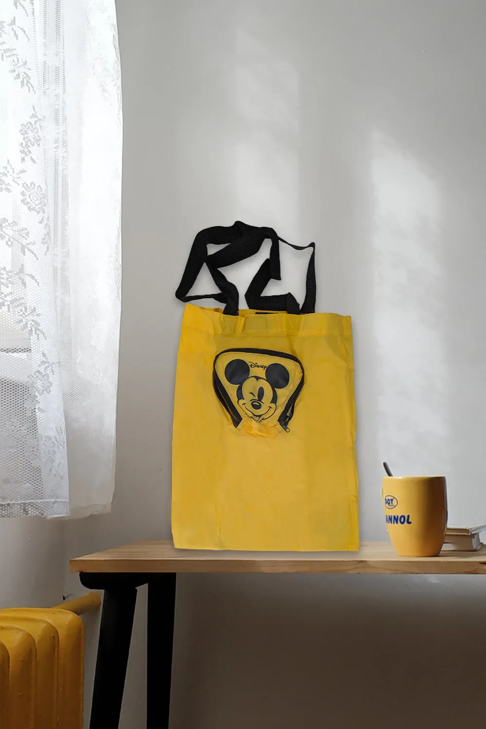 Disney Mickey Pocket Shopping Bag Yellow