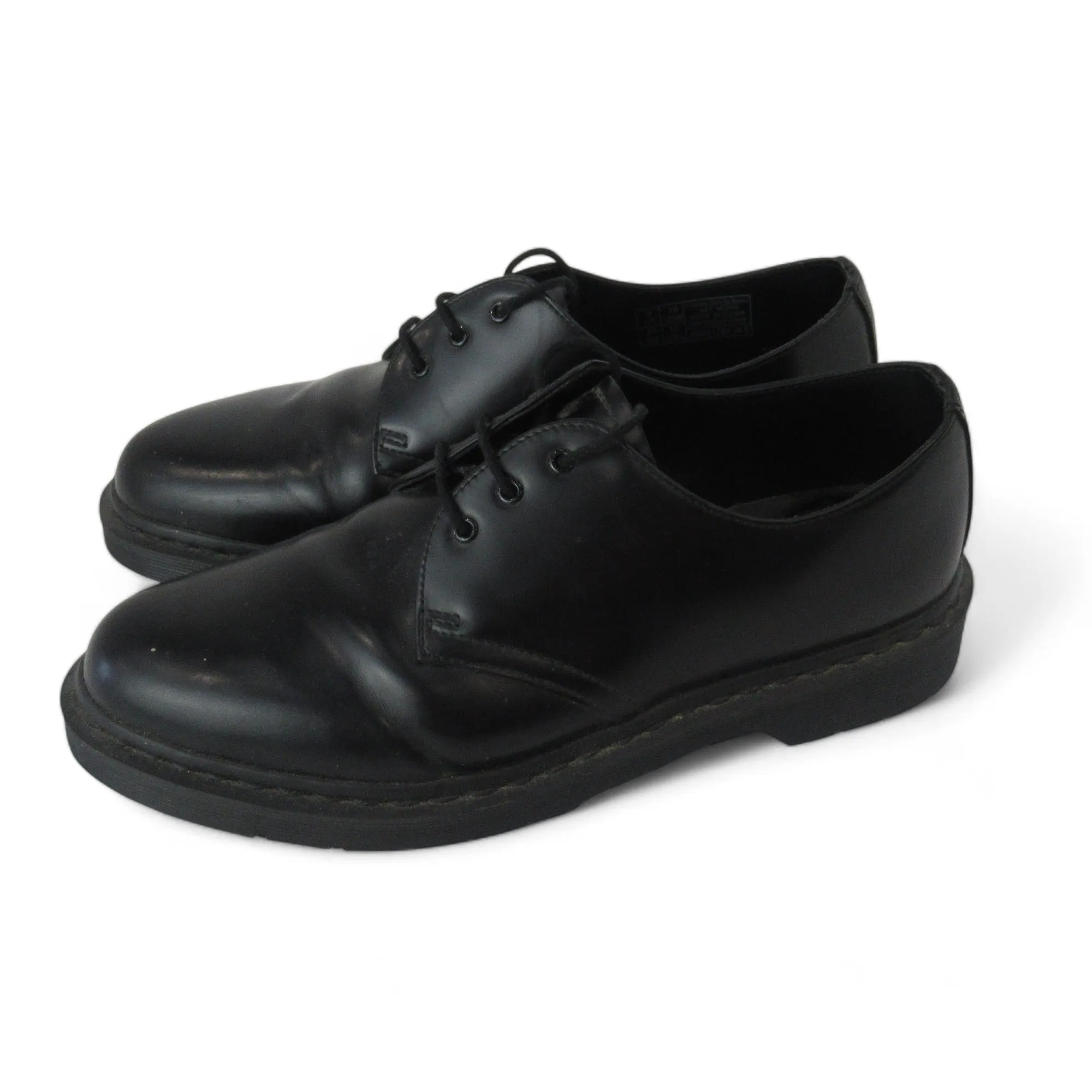 Dr Martens UK 9 Black Leather Shoes Menswear | Preloved