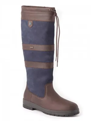 DUBARRY Galway Waterproof Leather Country Boots - Navy & Brown