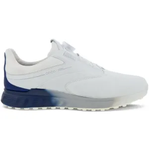 ECCO S-Three BOA Gore-Tex Spikeless Waterproof Shoes - White/Blue Depths/Bright White