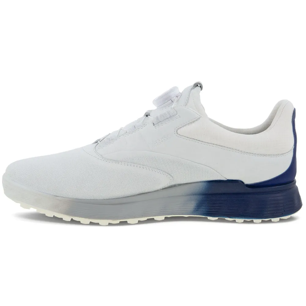 ECCO S-Three BOA Gore-Tex Spikeless Waterproof Shoes - White/Blue Depths/Bright White