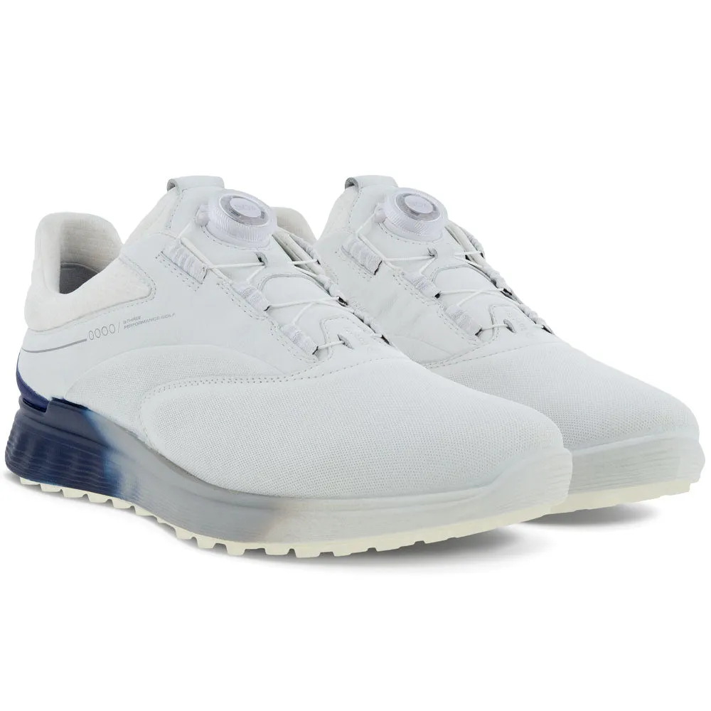 ECCO S-Three BOA Gore-Tex Spikeless Waterproof Shoes - White/Blue Depths/Bright White