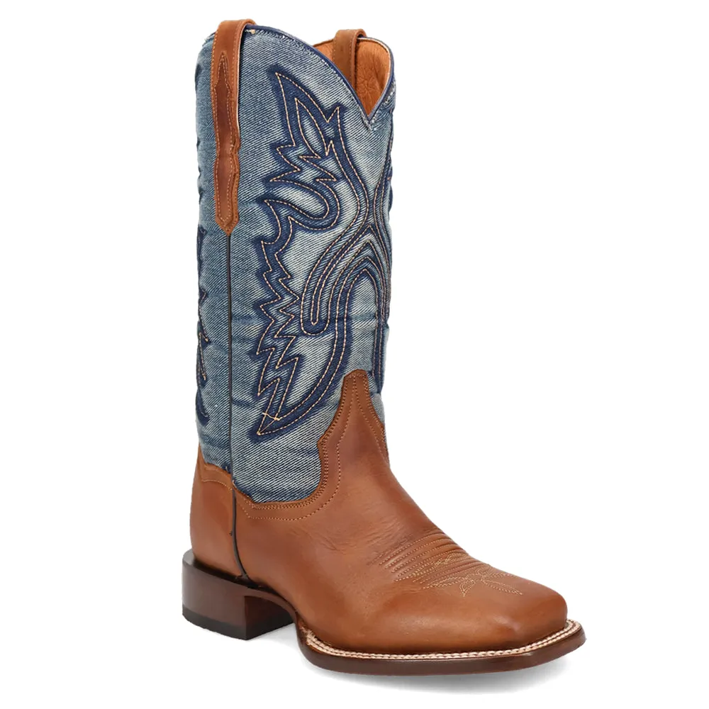 Ellie Embroidery Square Toe Cowboy Boots