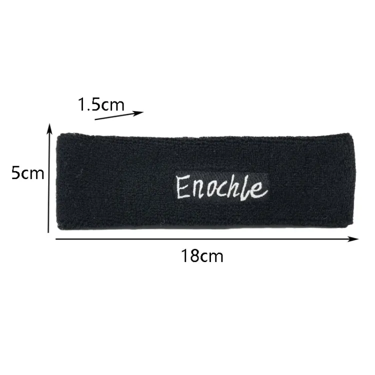 Enochle Sports Sweat-Absorbent Headband Combed Cotton Knitted Sweatband(Blue)