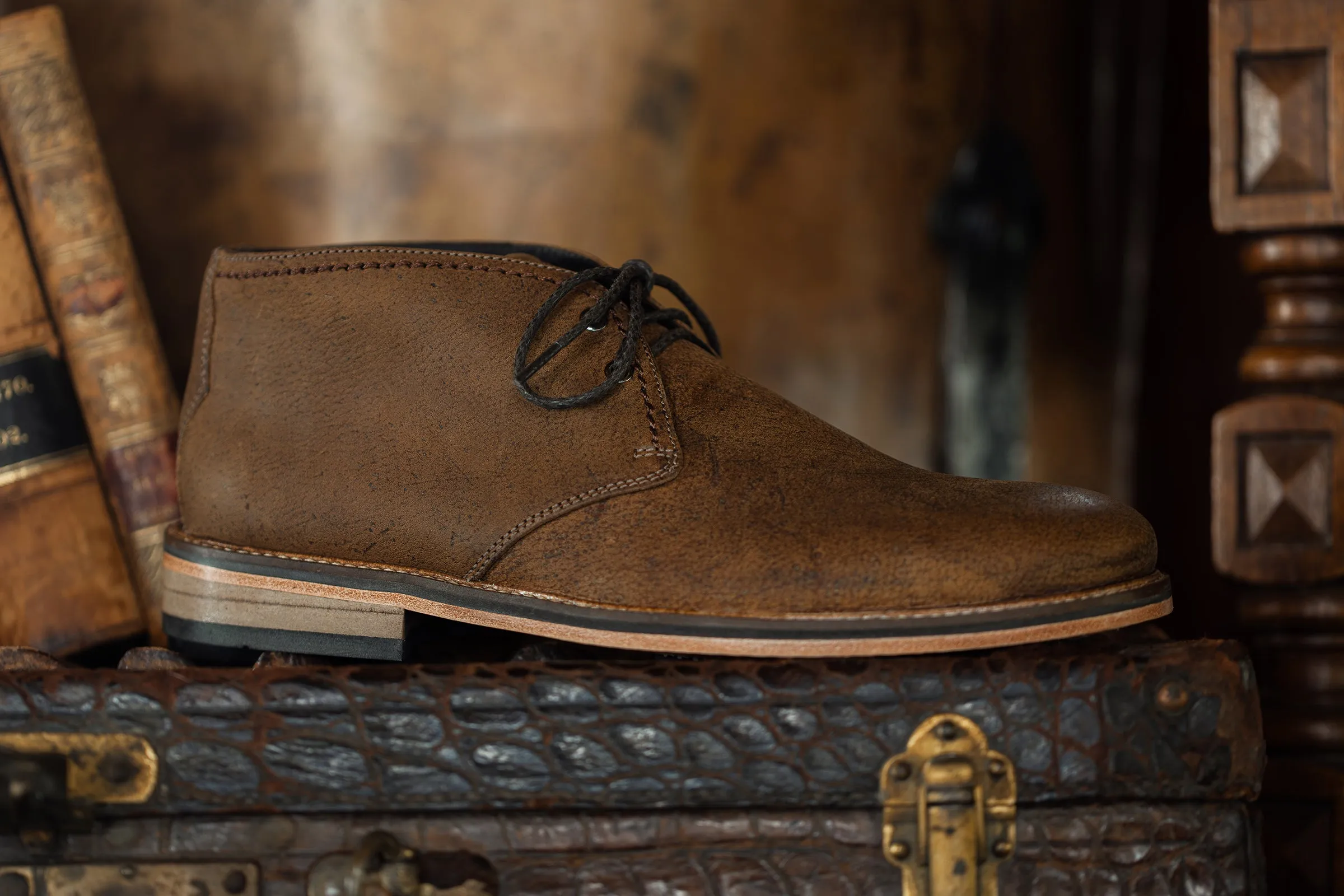 Ernest Safari Kudu Chukka Boots - Mocha