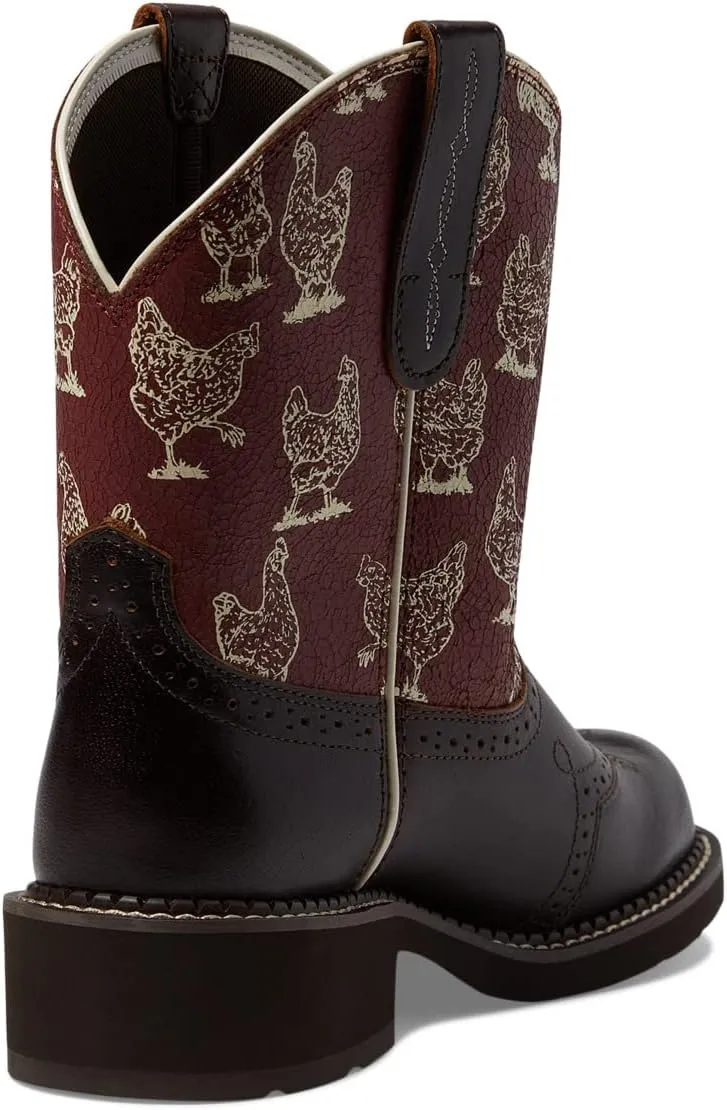 Fatbaby Heritage Farrah Western Boot Ariat Cowboy Boot in Chocolate Chip/Henhouse