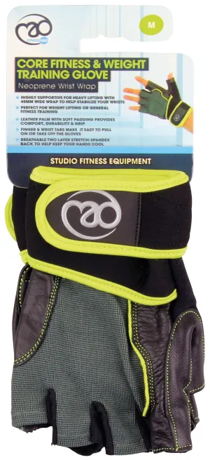 Fitness Mad Core Fitness and Weight Training Glove - Adult - Black