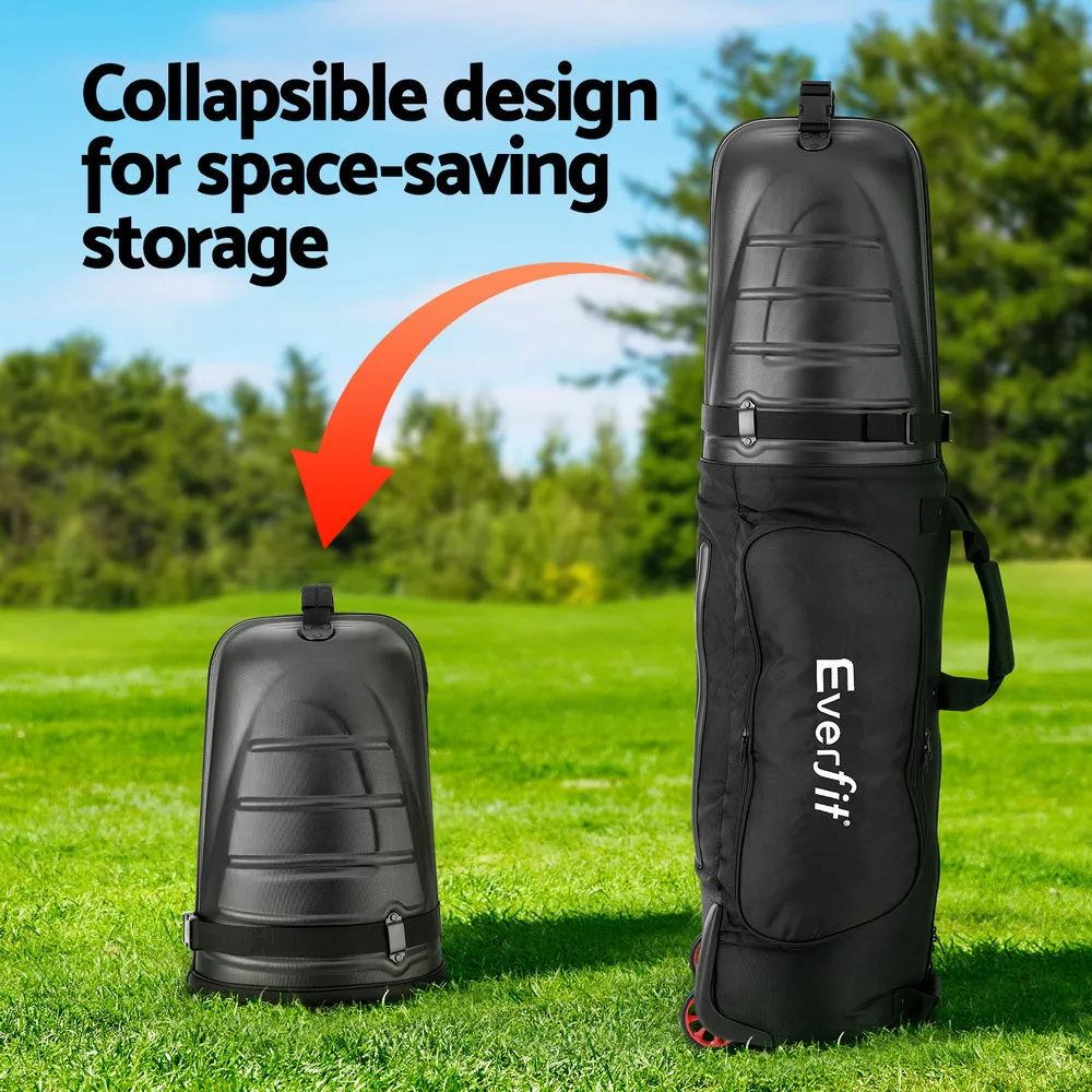 Foldable Golf Travel Bag with Hard Case & Wheels - Everfit