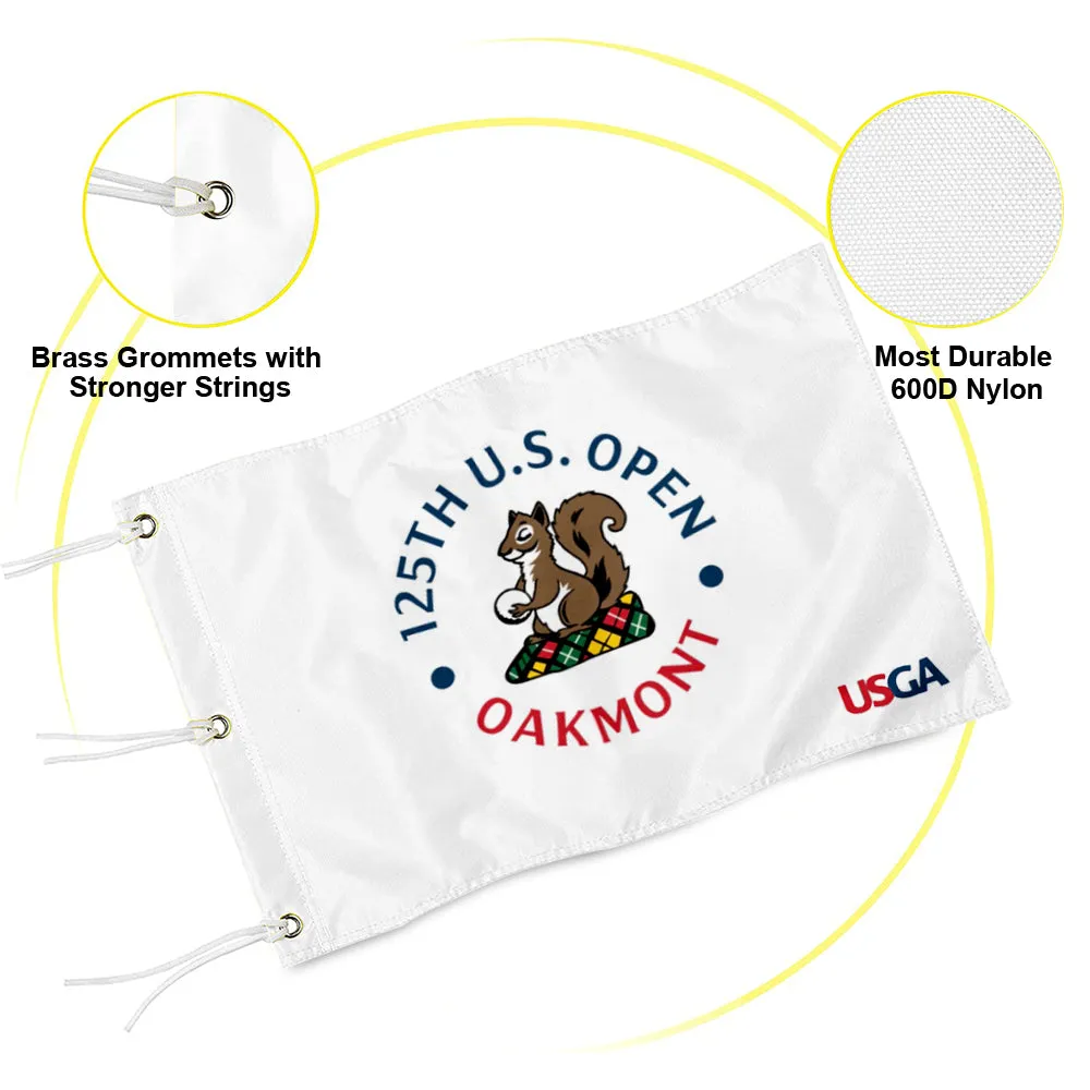 Fyon 2025 US Open Flag Oakmont golf white embroidered pin Flag Banner Grommets