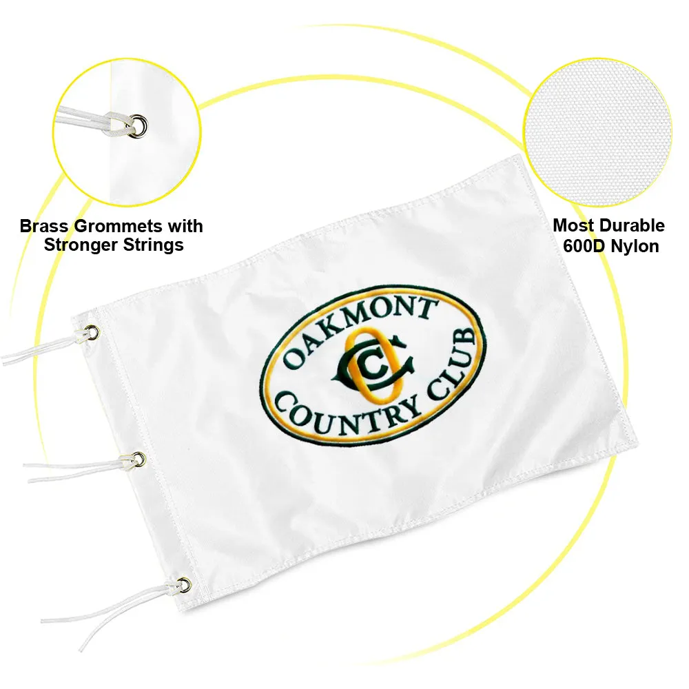 Fyon Merchandise Oakmont Country Club Embroidered Golf Pin Flag Banner White Grommets