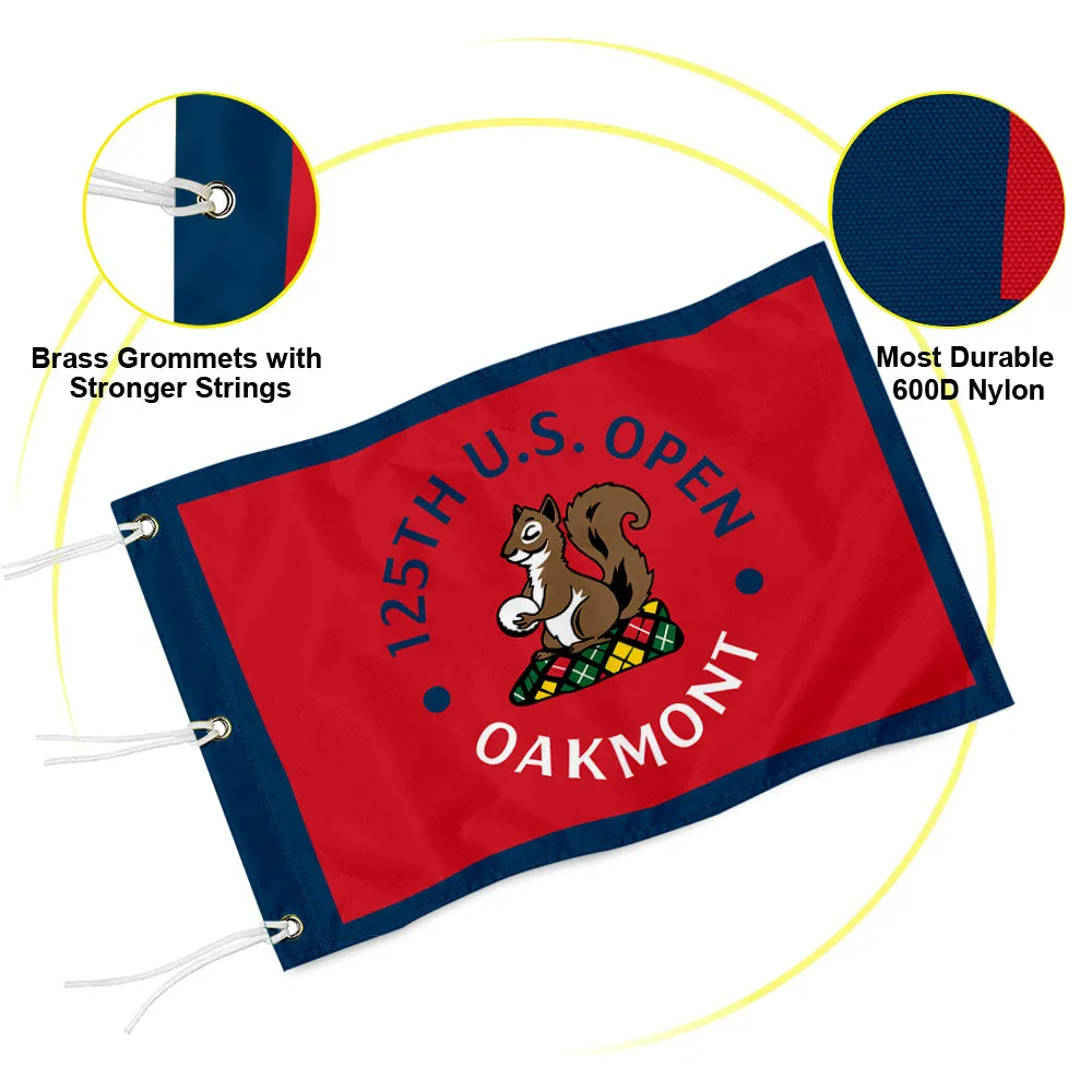 Fyon Oakmont Country Club 2025 US OPEN Embroidered Golf Pin Flag Banner Red Grommets