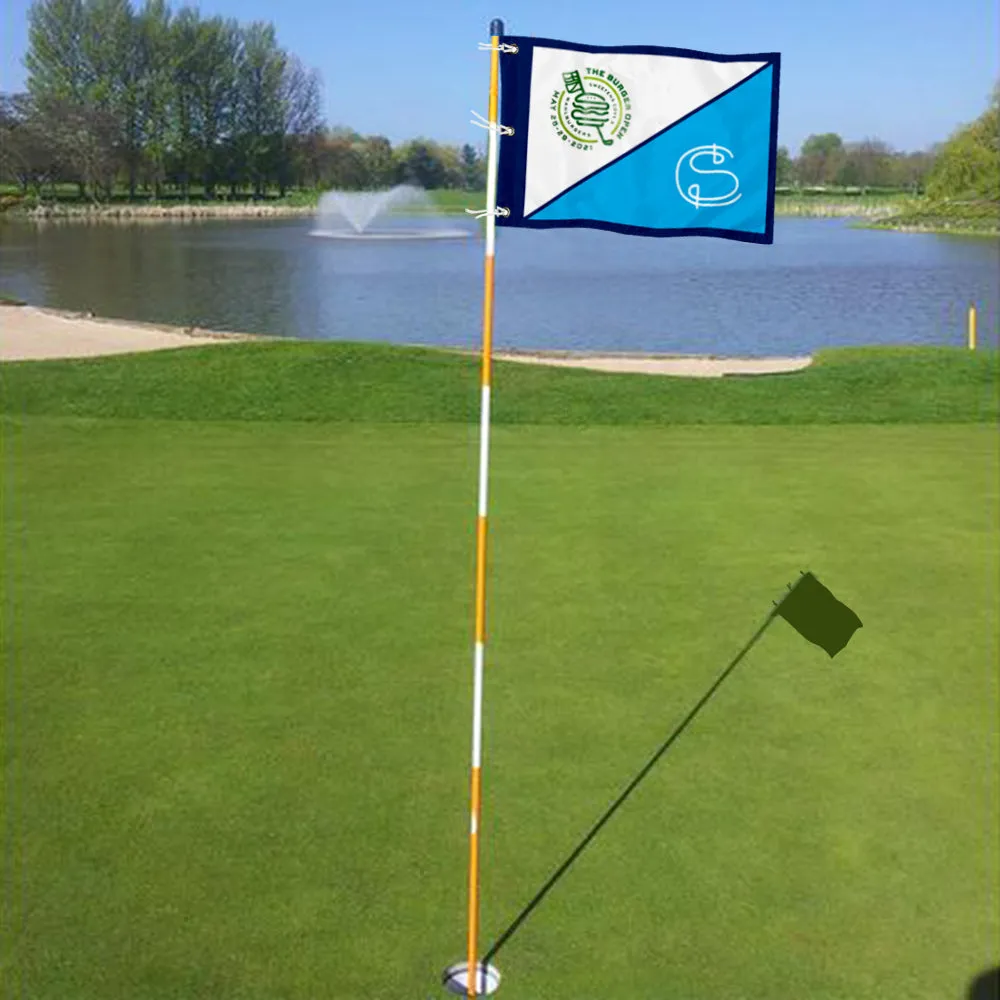 Fyon Sweetens Cove Golf Pin Flag Original Blue White Pin Flag - Mark Wahlberg Event Flag Banner Grommets