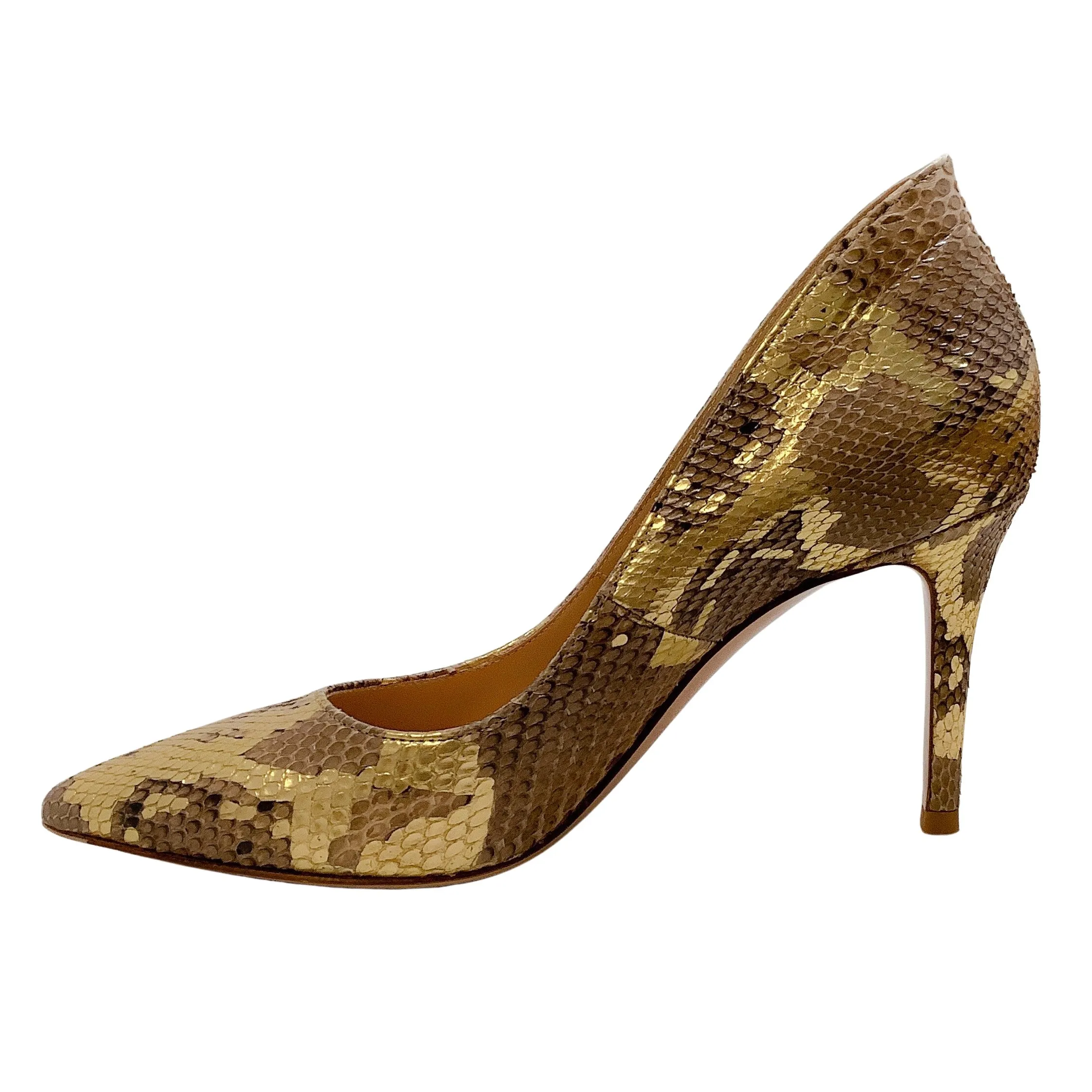 Gianvito Rossi Wild Metal Camo Mekong Ellipsis 85 Pumps