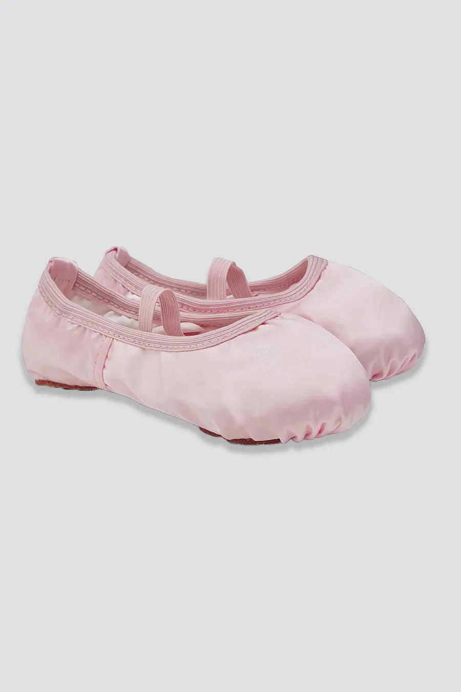 Girl's Satin Ballet Shoes with Ribbon