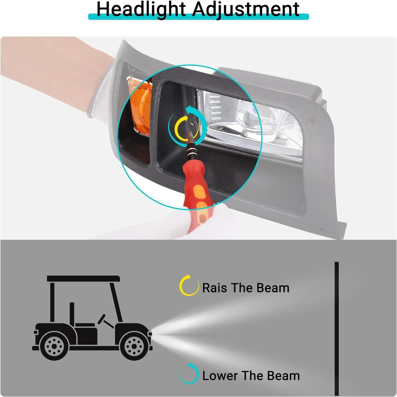 Golf Cart Light Kit for Yamaha G14 G16 G19 G22 - 10L0L