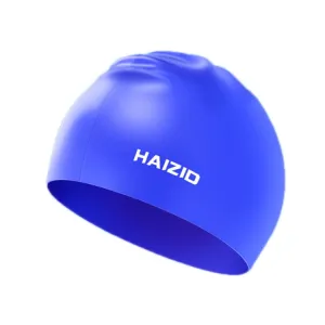 HAIZID Silicone Waterproof Oversized Swimming Cap, Color: Blue 55g