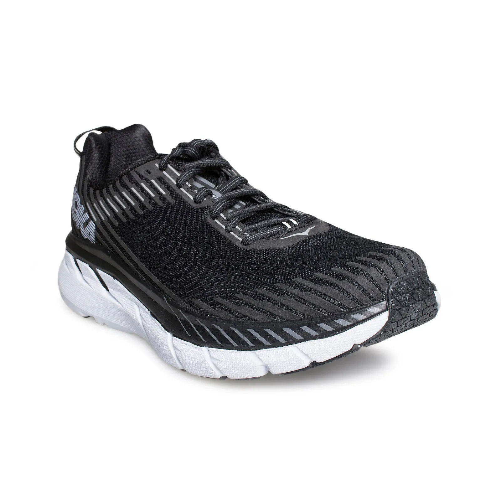 HOKA Clifton 5 Black / White Shoes - Women's