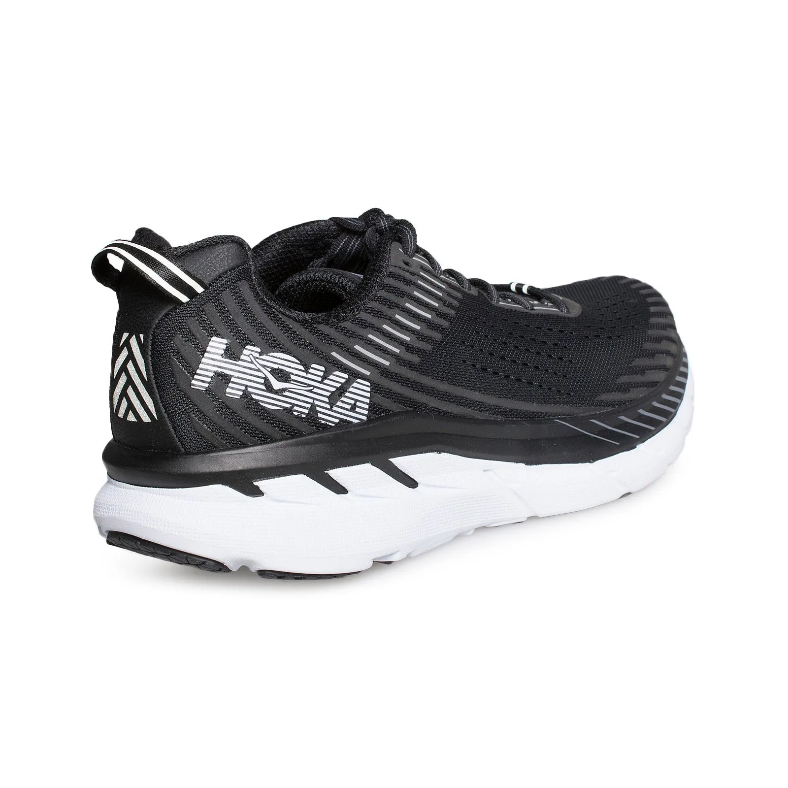 HOKA Clifton 5 Black / White Shoes - Women's