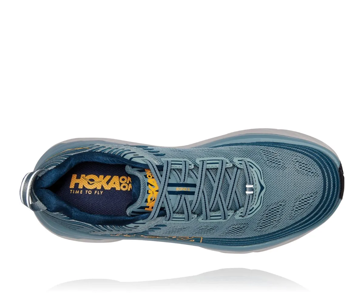 'HOKA' Men's Bondi 6 - Lead / Majolica Blue