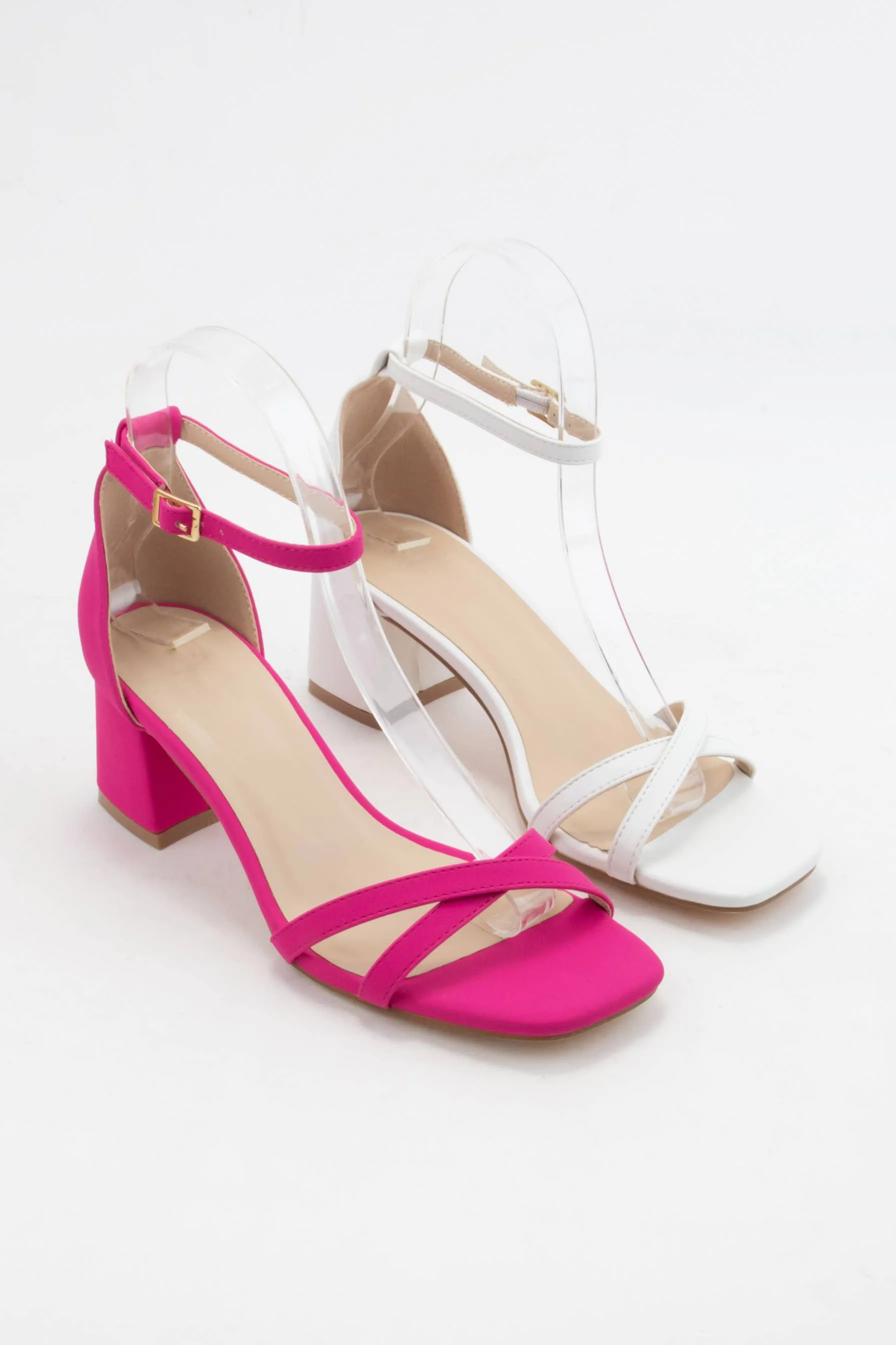 Hot Pink Ankle Strap Sandal