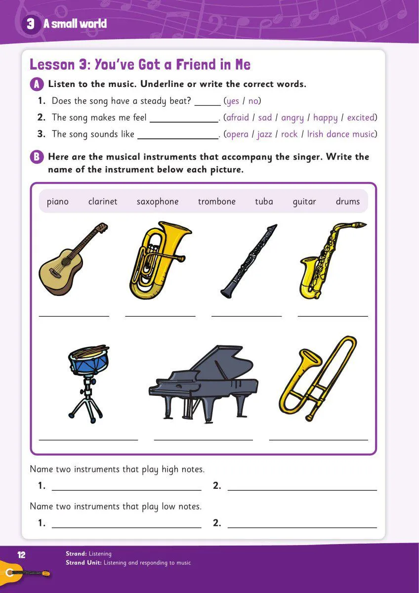 Into Music - 3rd Class and 4th Class