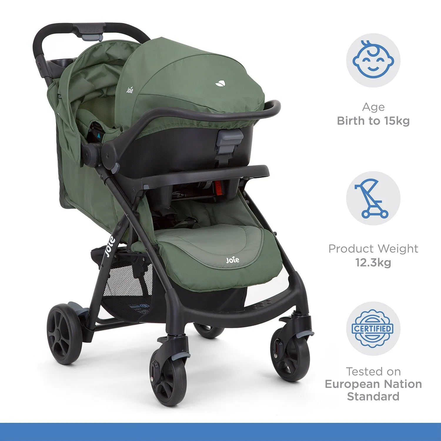 Joie Muze Lx Travel System with Juva-Birth to 36months