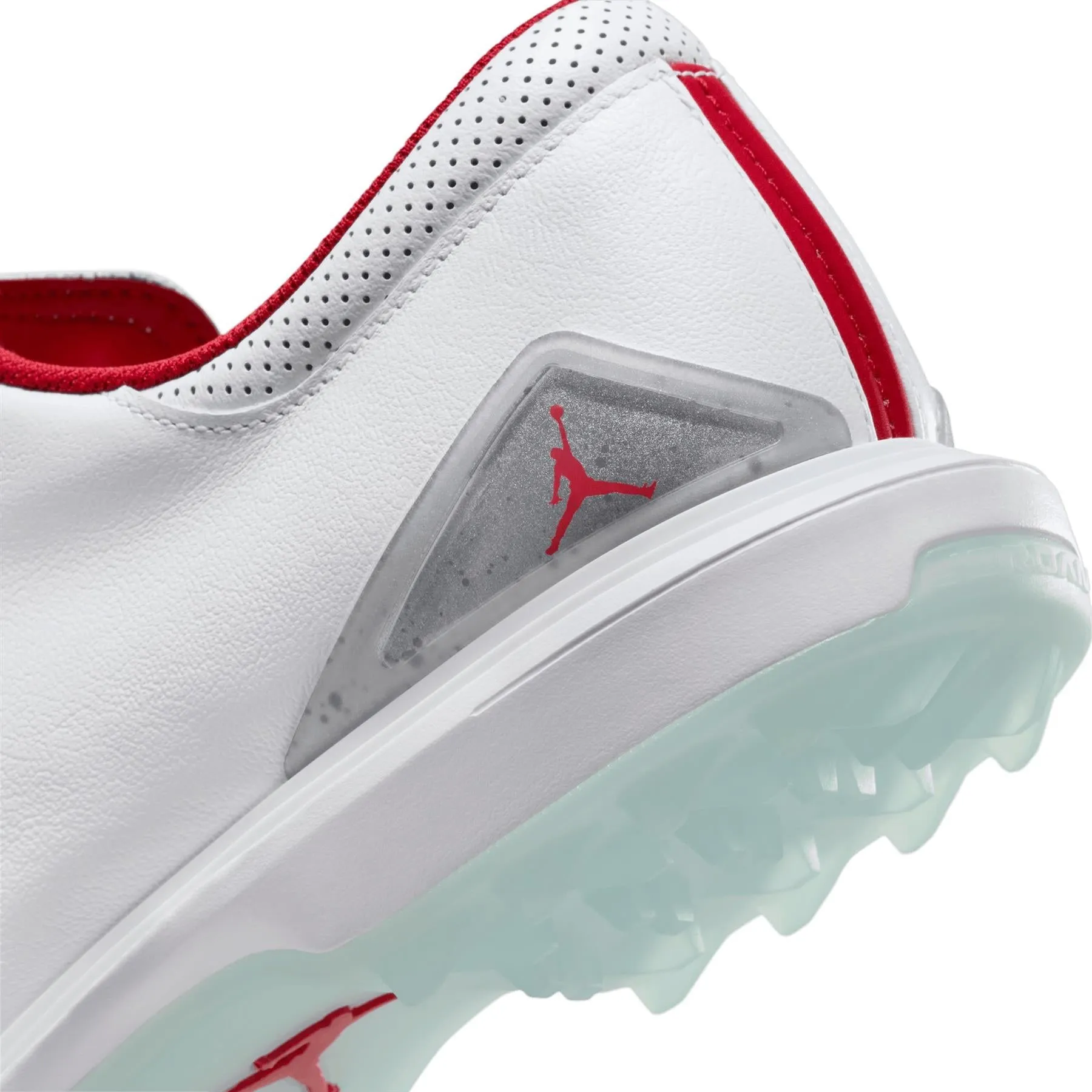 Jordan ADG 5 Golf Shoes White/Fire Red/Metallic Silver/Blue Tint - SU24