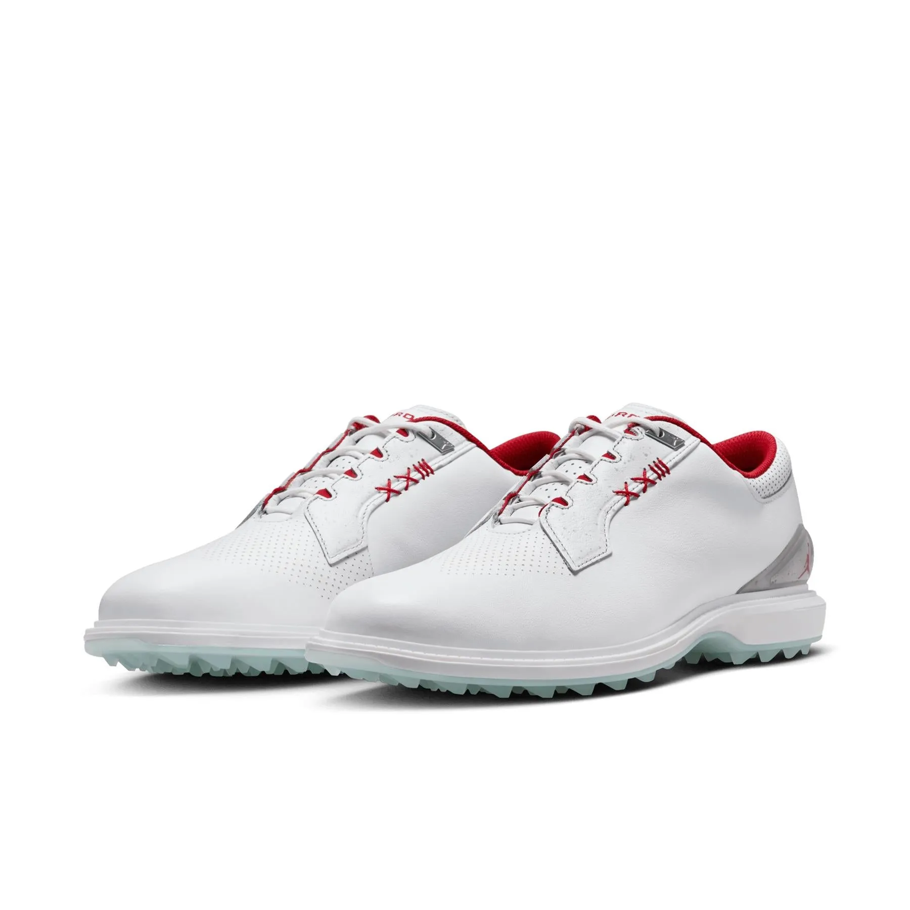 Jordan ADG 5 Golf Shoes White/Fire Red/Metallic Silver/Blue Tint - SU24